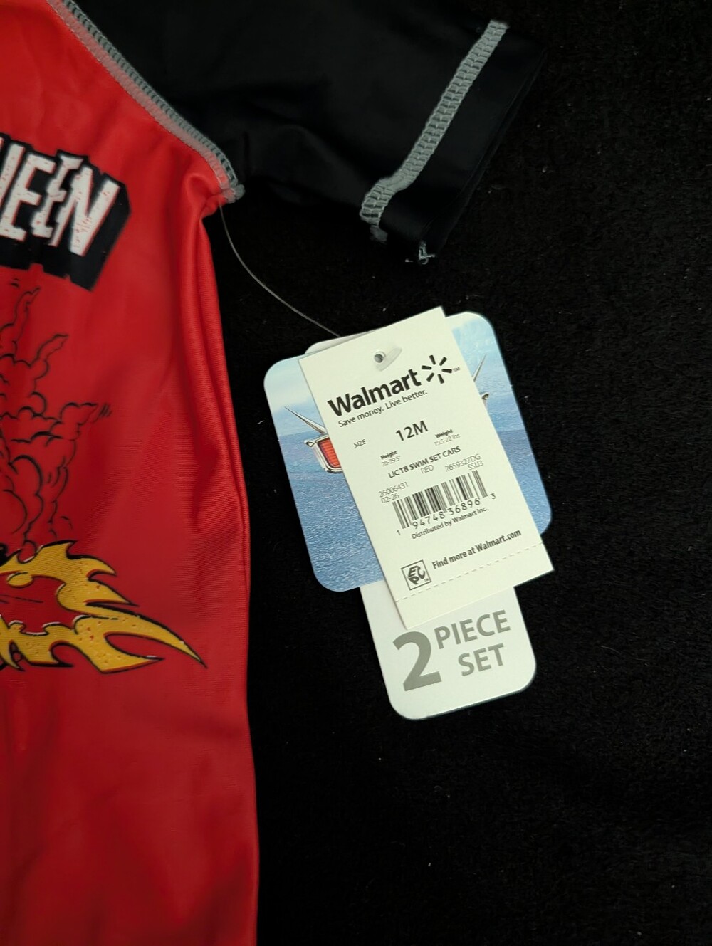 Kids' Red & Black Rash Guard Swim Set - Picture 2 of 3